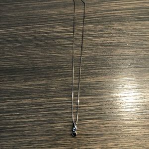 Amethyst and silver necklace